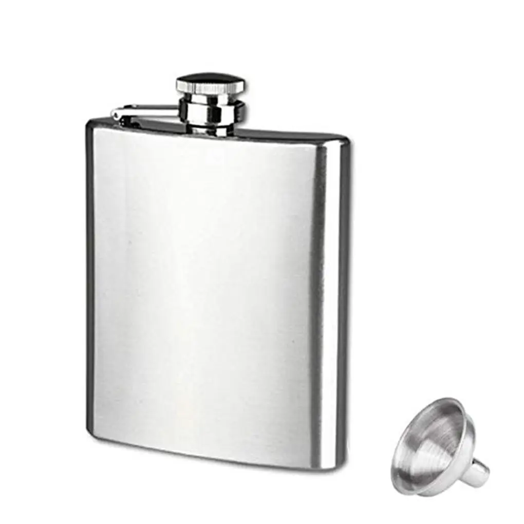Mini Portable Hip Flask 4 5 6 7 8 9 10 18 oz Stainless Steel Hip Liquor Alcohol Bottle Flask with Cap Funnel