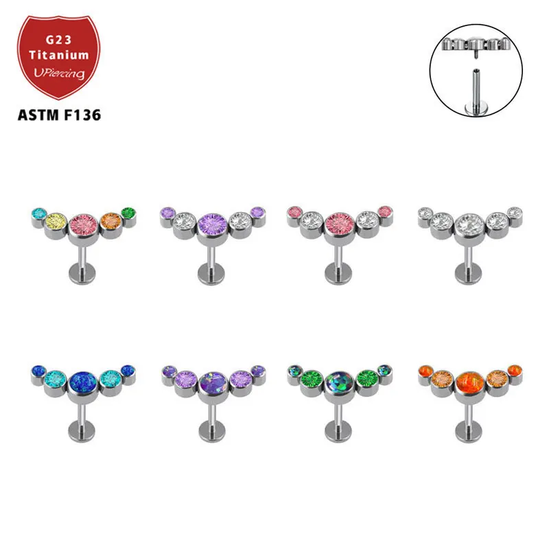 Женские серьги-гвоздики из титана G23 разные цвета | Украшения и аксессуары