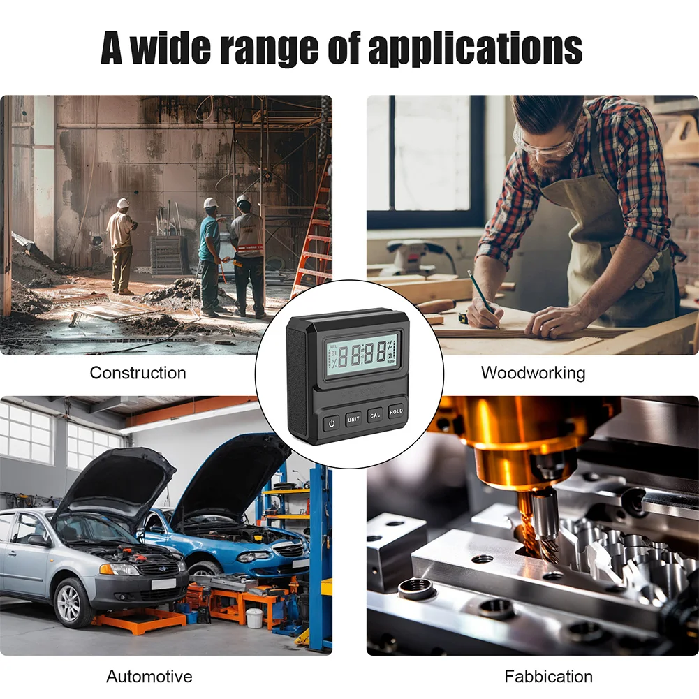 Цифровой транспортир Инклинометр 4х90 ° Угловой искатель уровня Магнитный датчик