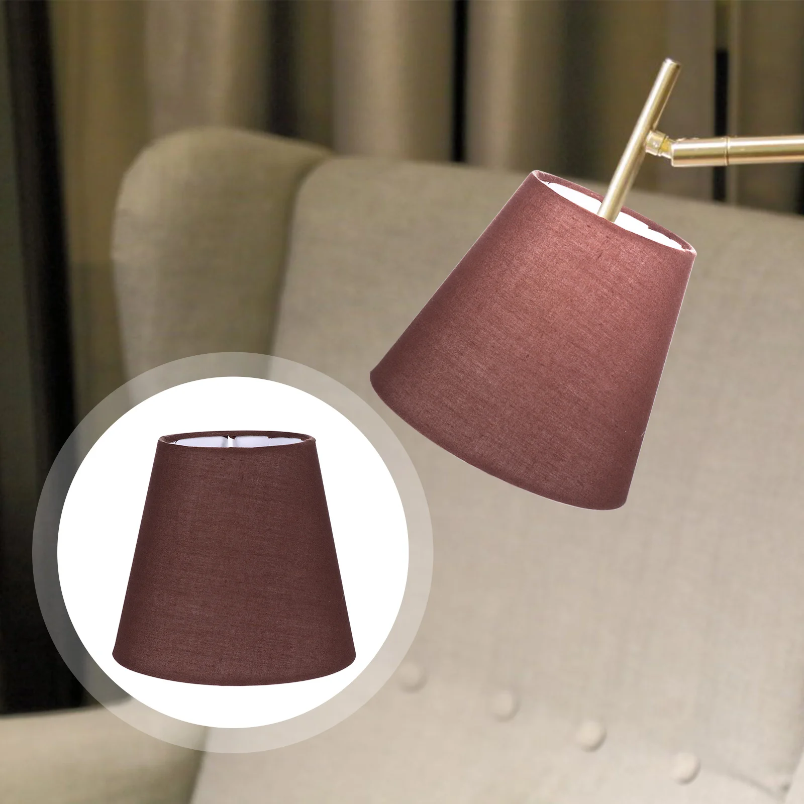 

Cloth Lamp Shade Clip On Bulb Fabric Lamp Shade Burlap Chandelier Lamp Shades for Chandelier Wall Lamp Bedroom Coffee Lampshade