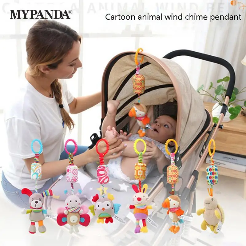 

Good Quality Newborn Baby Rattles Plush Stroller Cartoon Animal Toys Infant Car Bed Crib with Teether for Bebe Babies Toddlers