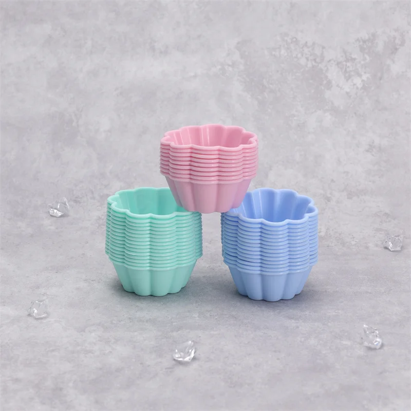 

Petal Shape Muffin Cup Round 5cm Silicone Muffin Cake Baking Molds 6 Pcs Cupcake Pan Baking Accessories Tart Cup Cake Mould