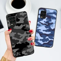 camouflage camo army black phone case for xiaomi redmi mi note 7 8 9 9t 9a 9c 10 10s 11 11t 12 k40 a t c pro ultra