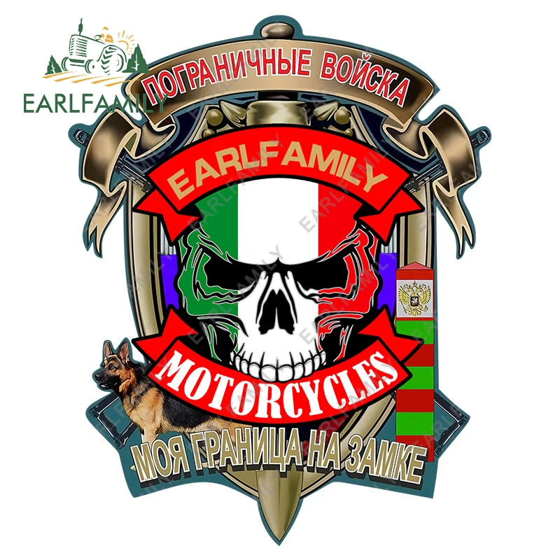 EARLFAMILY мультфильм солдат череп Автомобильная наклейка JDM окно бампер шлем Декор