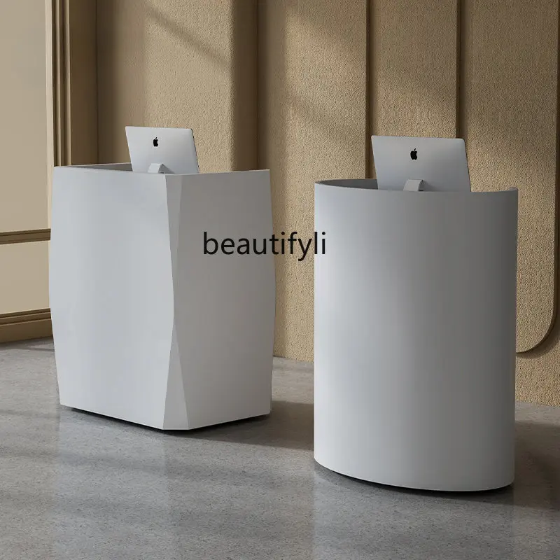 Кассовый магазин маленькая мини-бар изогнутая краска ресторан стойка Ресепшн