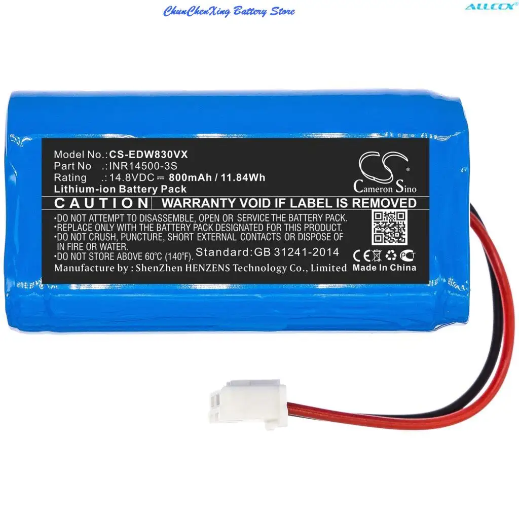 

Cameron Sino 800mAh Vacuum Battery INR14500-3S for Ecovacs W830,W830-RD,W850,W930,W950,W830S,W855,W836