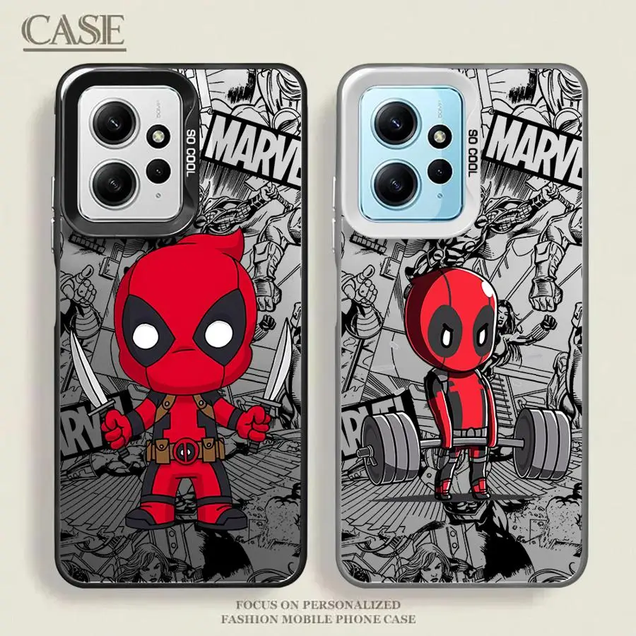 Чехол для телефона с героями мультфильмов Marvel Дэдпул Xiaomi Redmi 12 4G 13C 5G 9C 9T 10 A1 A2 Plus