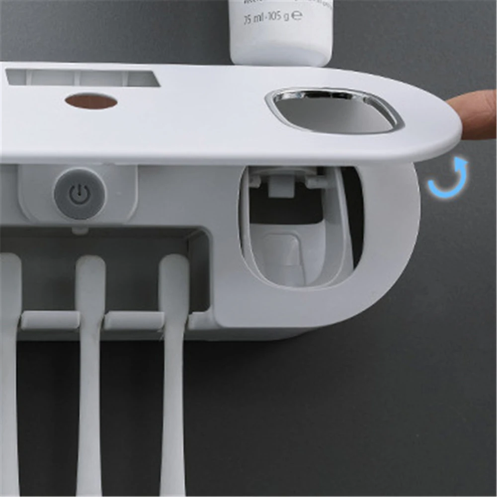 УФ-держатель для зубных щеток без перфорации с автоматической соковыжималкой