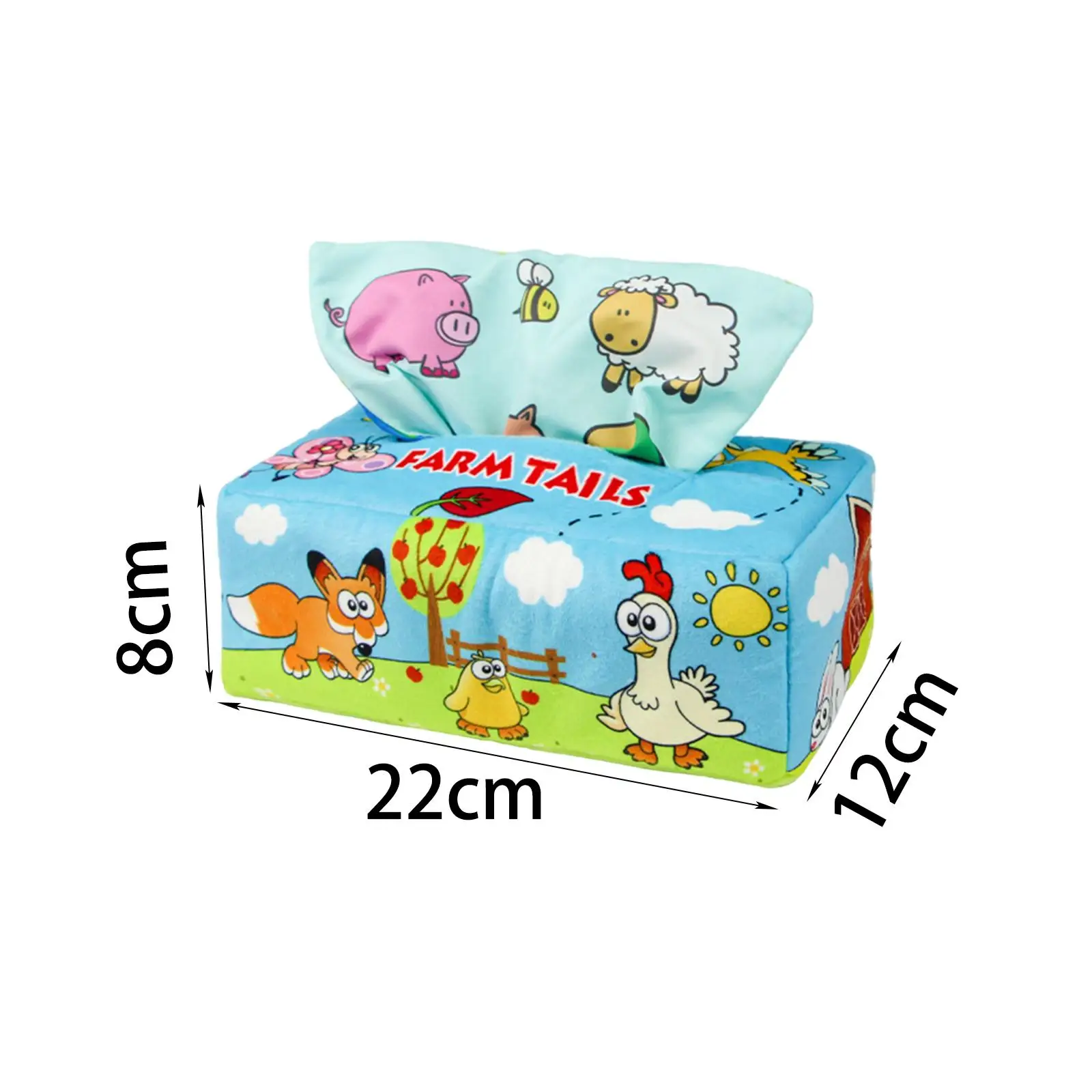 Коробка для детских игрушек с 8 шарфами и 3 морщинами дошкольного обучения мягкая