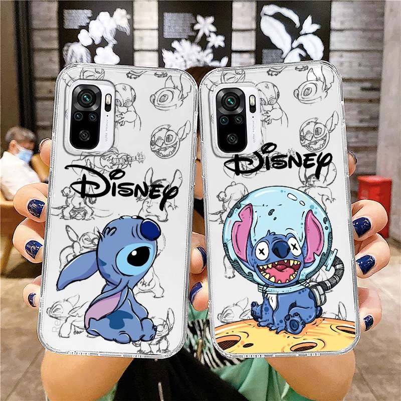 

Lilo Stitch Baby Cute Transparent Phone Case For Xiaomi Redmi Note 12 11 11T 10 10S 9 9S 9T 8 8T 7 Pro Speed 4G 5G Cover Shell