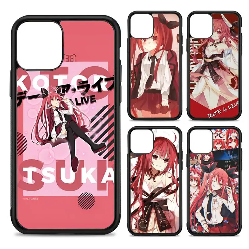 

TOPLBPCS Kotori Itsuka Date A Live Phone Case Silicone PC+TPU Case for iPhone 11 12 13 Pro Max 8 7 6 Plus X SE XR Hard Fundas