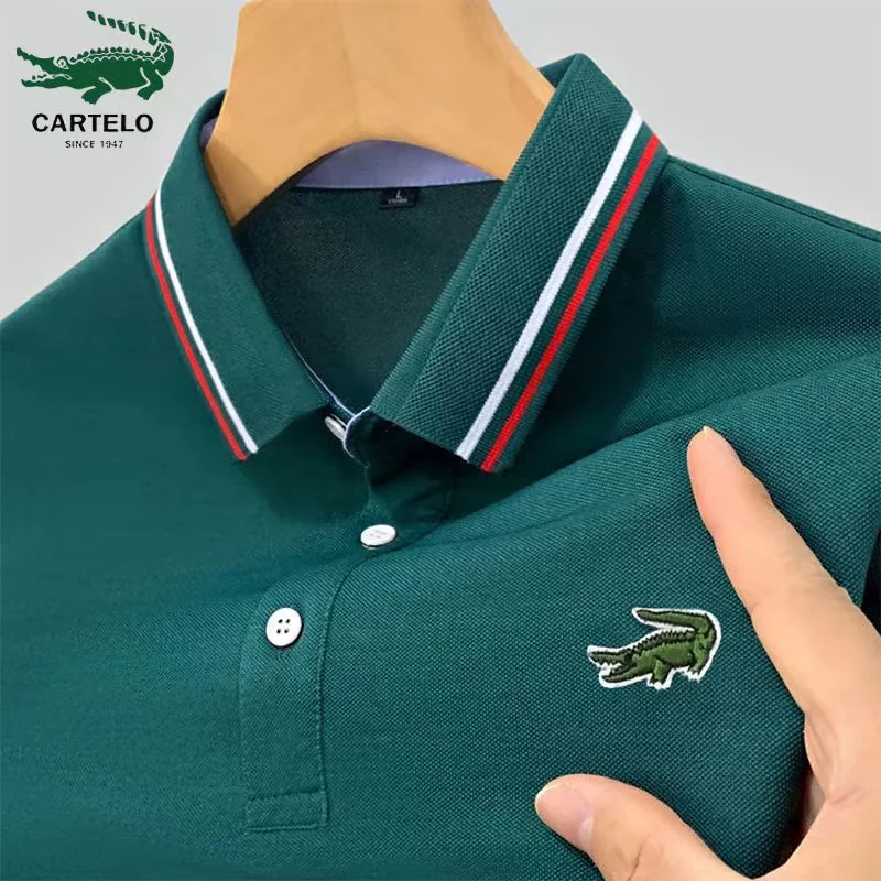 

CARTELO New Short-Sleeved Summer Sports Breathable Material Business Casual Polo Shirt Fashion Brand Lapel T-Shirt Young And Mid
