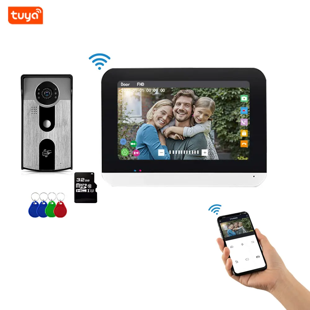 Camera Digital Hd Monitor Wired  Record Talk Remote Unlock Home Security