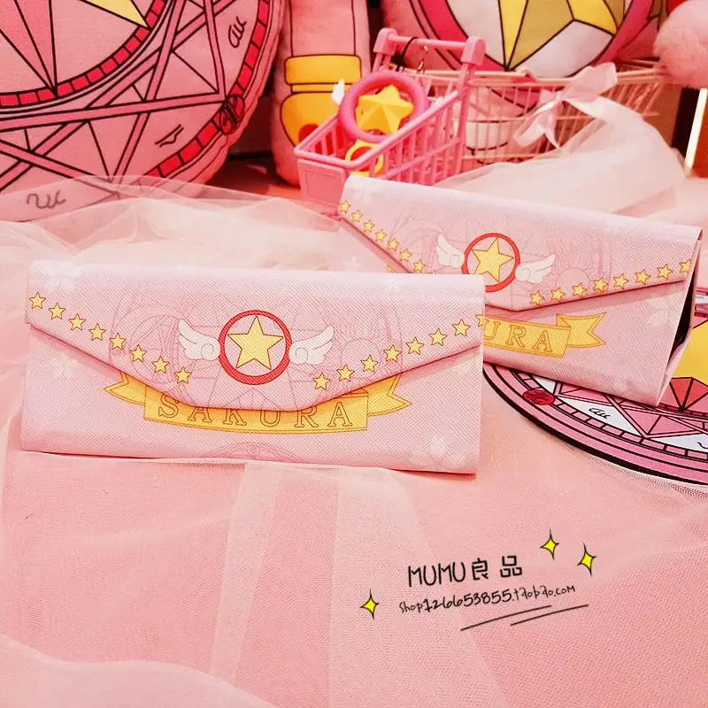 

KINOMOTO SAKURA Pencil Cases Anime Pencil Bags Stationery Student Card Captor School Office Cute Stationary Pencilcases