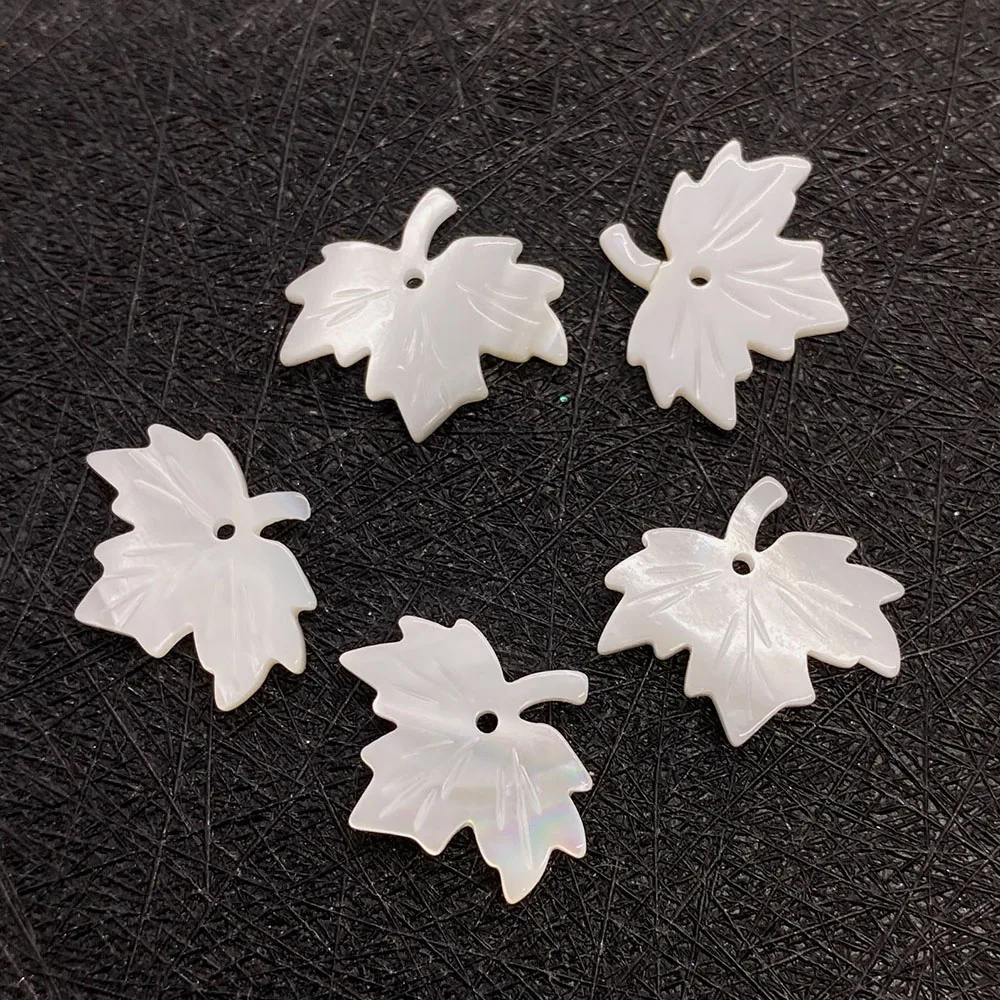 

Natural Seawater Shell Pendant Leaves Maple Leaf Shape 14x15mm Charms for DIY Jewelry Making Necklace Bracelet Earring Accessory