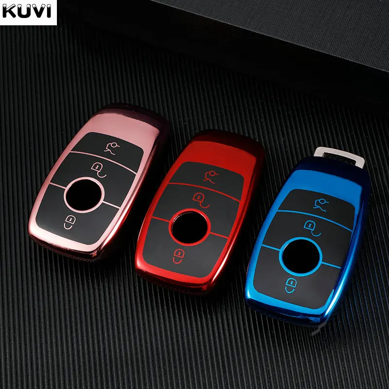 Цветной чехол для автомобильного ключа с дистанционным управлением из ТПУ Mercedes