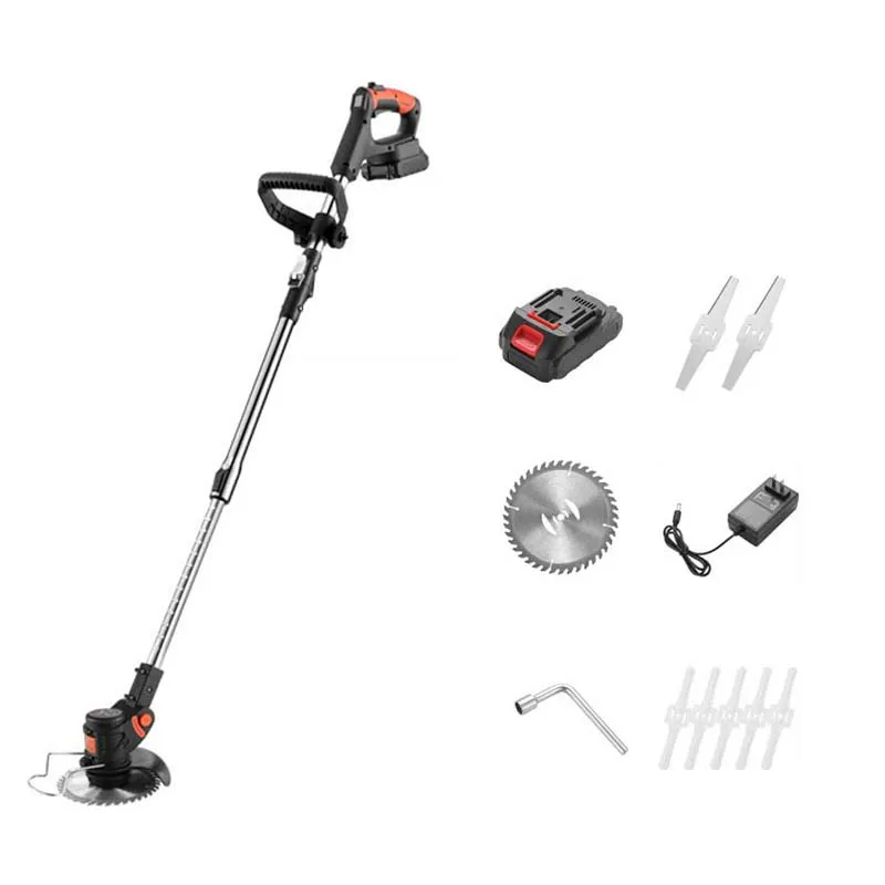 

Электрический триммер для травы, беспроводной складной маленький домашний Многофункциональный газонокосилка, регулируемая длина, для дома и сада
