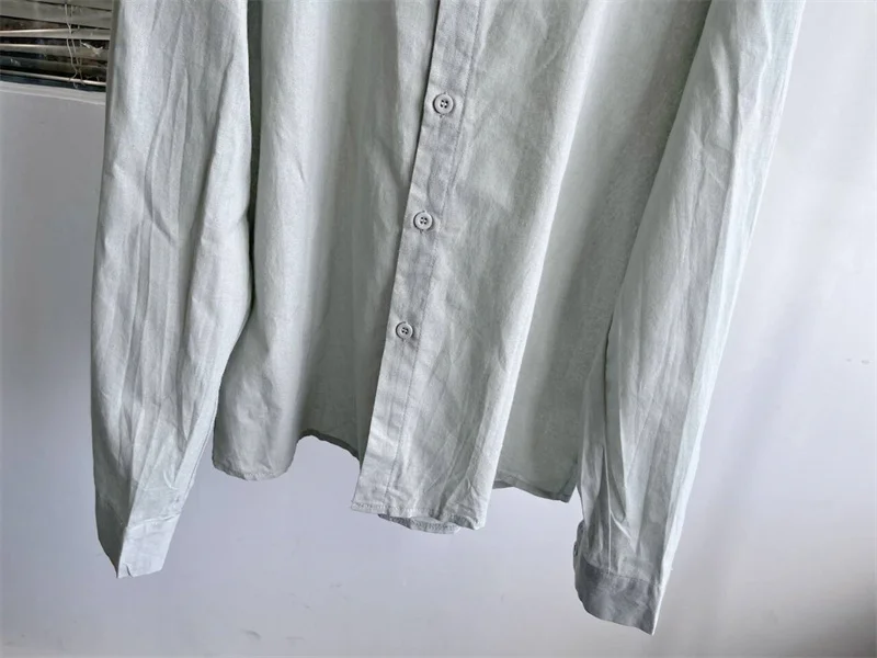 Небольшие недостатки однотонные рубашки с длинным рукавом универсальная модная