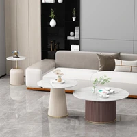 modern round coffee table living room nordic furniture writing table white books mesa centro salon living room furniture
