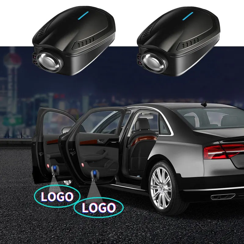 

Светодиодный лазерный проектор для дверей автомобиля, лампы с логотипом, перезаряжаемые беспроводные автомобильные аксессуары, Лазерная Эмблема, наборы ламп, применимые ко всем автомобилям