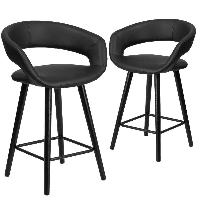 

Flash Furniture Brynn Vinyl Counter Stool, Black, Set of 2