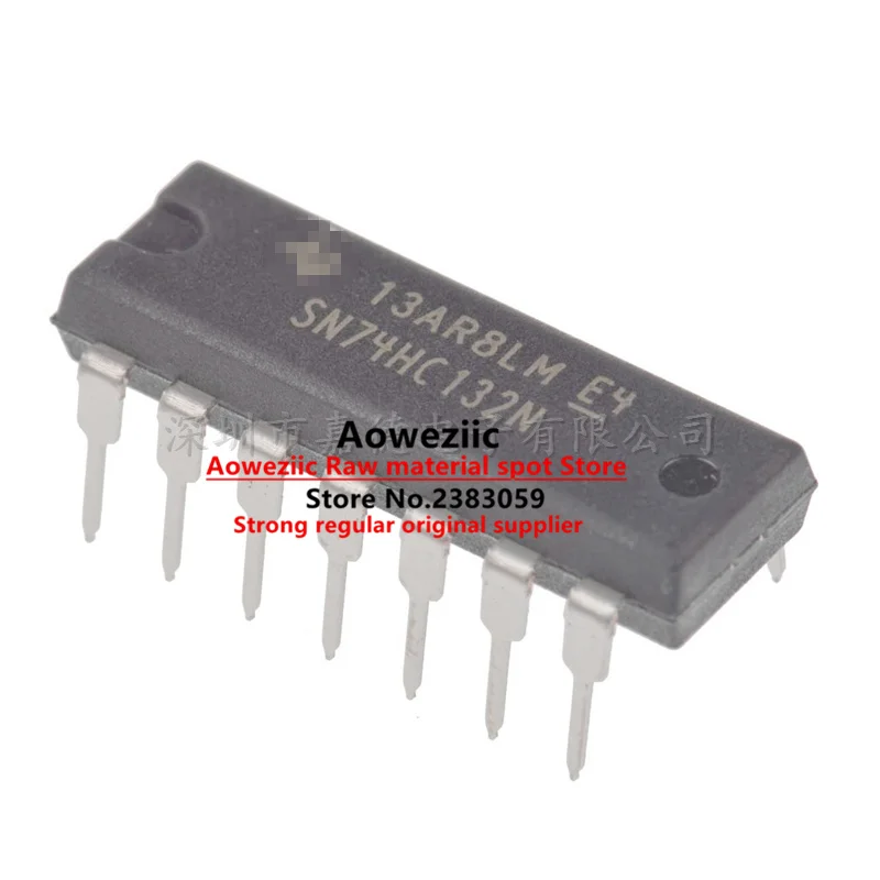 

Aoweziic 2021+ 100% new imported original SN74HC132N 74HC132 DIP-14 Schmidt trigger