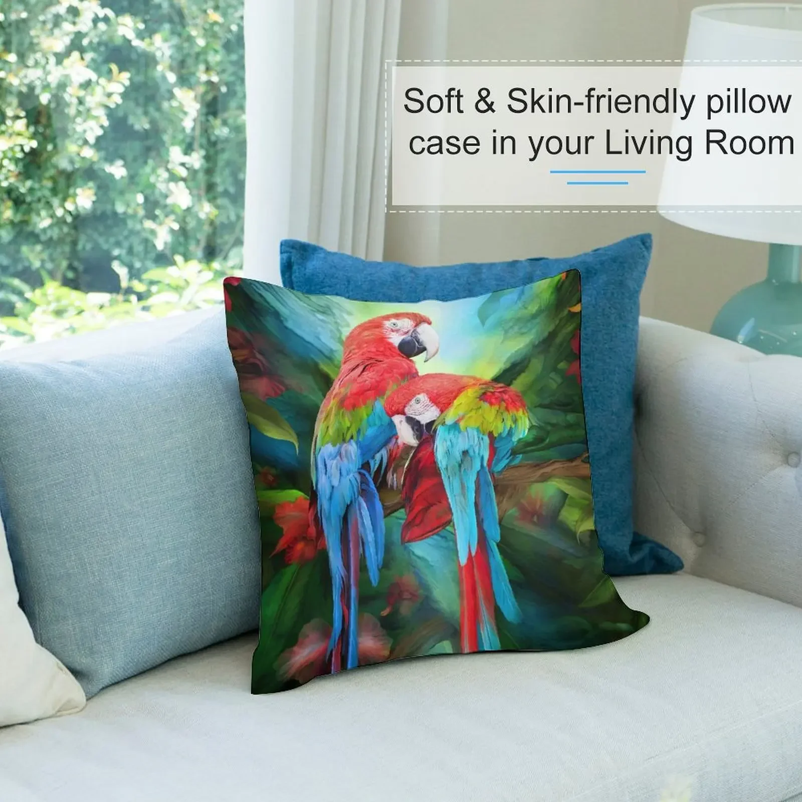 Tropic Spirits - Подушка ара в стиле аниме для девочек новогодняя подушка