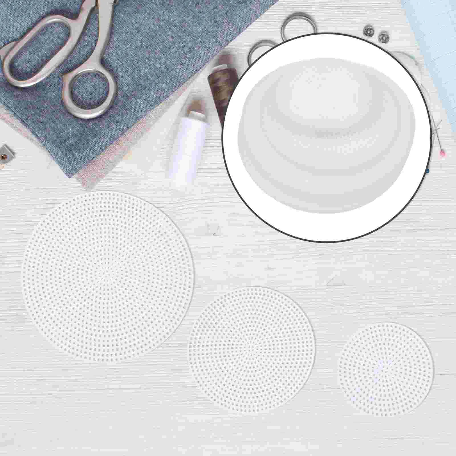 

Mesh Canvas Cross Sheets Sewing Sheet Embroidery Round Plastic Multi Function Household Cloth Wear Resistant Blank Canvases Diy