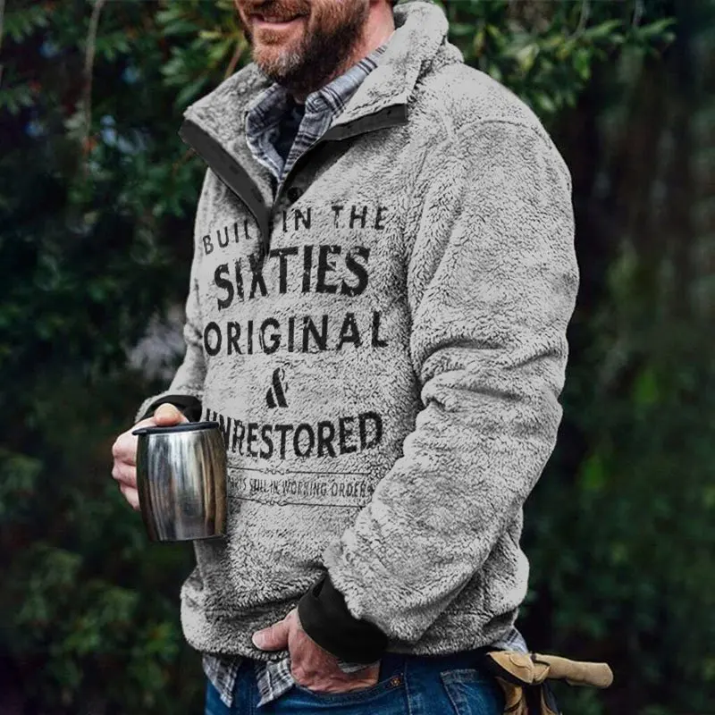 Autumn Winter 2022 New European and American Men's Plaid Double Sided Fur Stand Collar Home Furnishing Suit Plush Thermal Coat