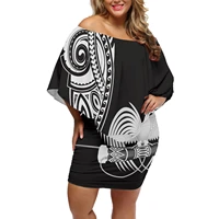 2022 hot selling black and white papua new guin women off shoulder skinny short dress plus size ladies frill casual dress