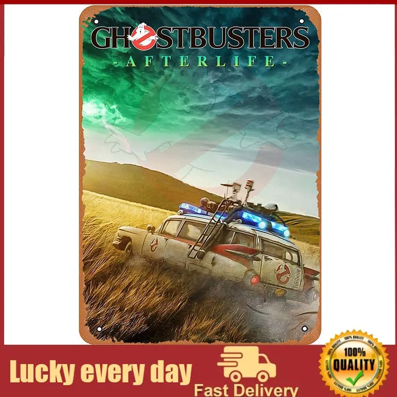 

Vintage Tin Wall Sign - Movies Ghostbusters Afterlife Metal Poster Home Bar Man Cave Wall Decor Movie Poster wall decor