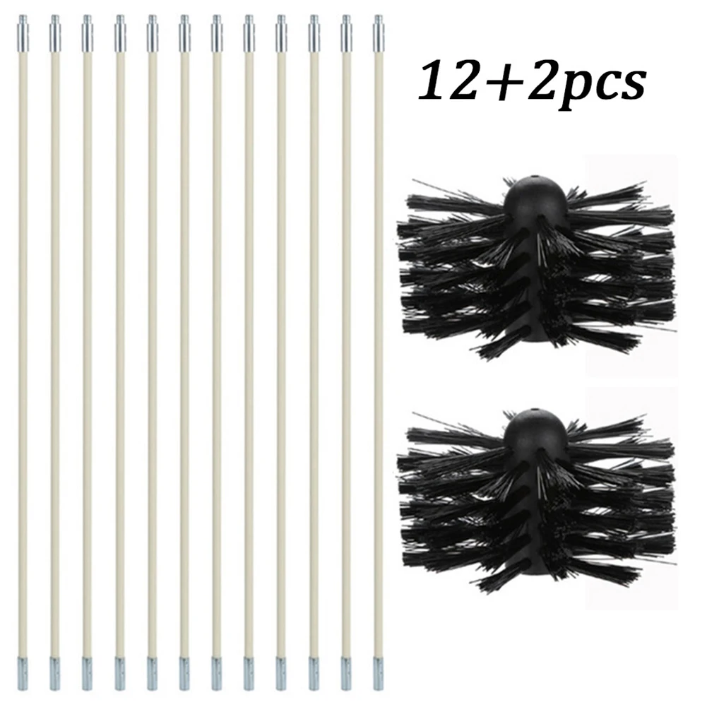 

14 шт. щетки для чистки дымохода, вращающаяся щетка, стержни 410 мм, 4 дюйма, щетка для камина, плиты, принадлежности для уборки дома