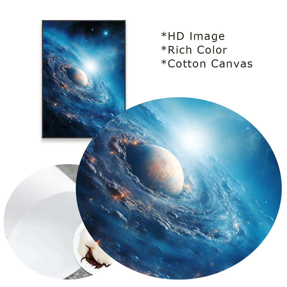 Художественный астрономический постер-Декор Вселенная Андромеда галактика