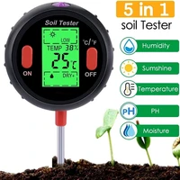new 5 in 1 soil test pen soil tester soil ph meter soil ph temperature light tester for plants flowers gardening tools 48off