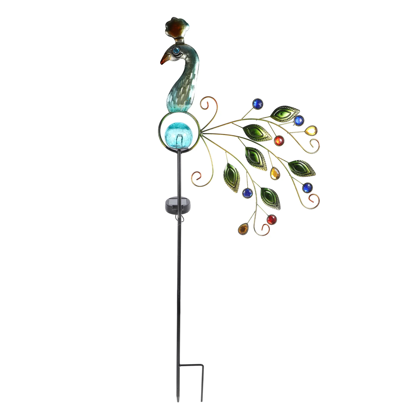 

Декоративный светильник на солнечной батарее Peacocks, уличный фонарь на колышке для газона, уличный садовый светильник для украшения