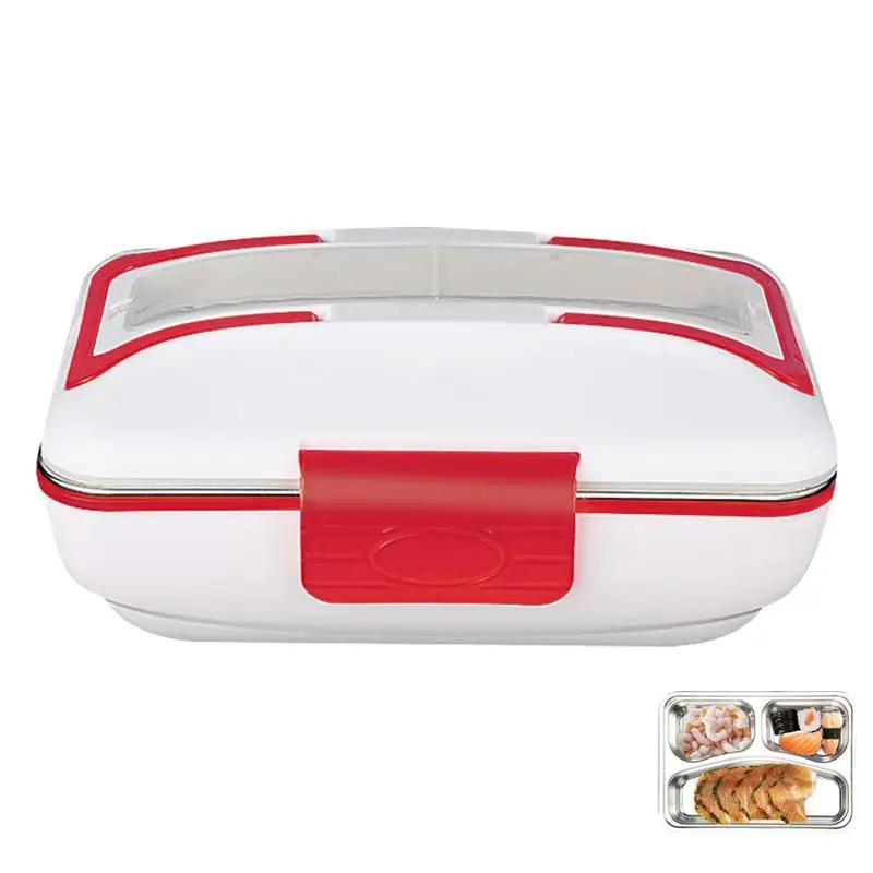 

Electric Heated Lunch Box Portable 12V Bento Boxes Food Heater Rice Cooker Container Food Warmer Dinnerware Set