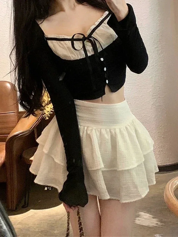 Женский костюм в Корейском стиле милые женские повседневные рубашки с бантом и