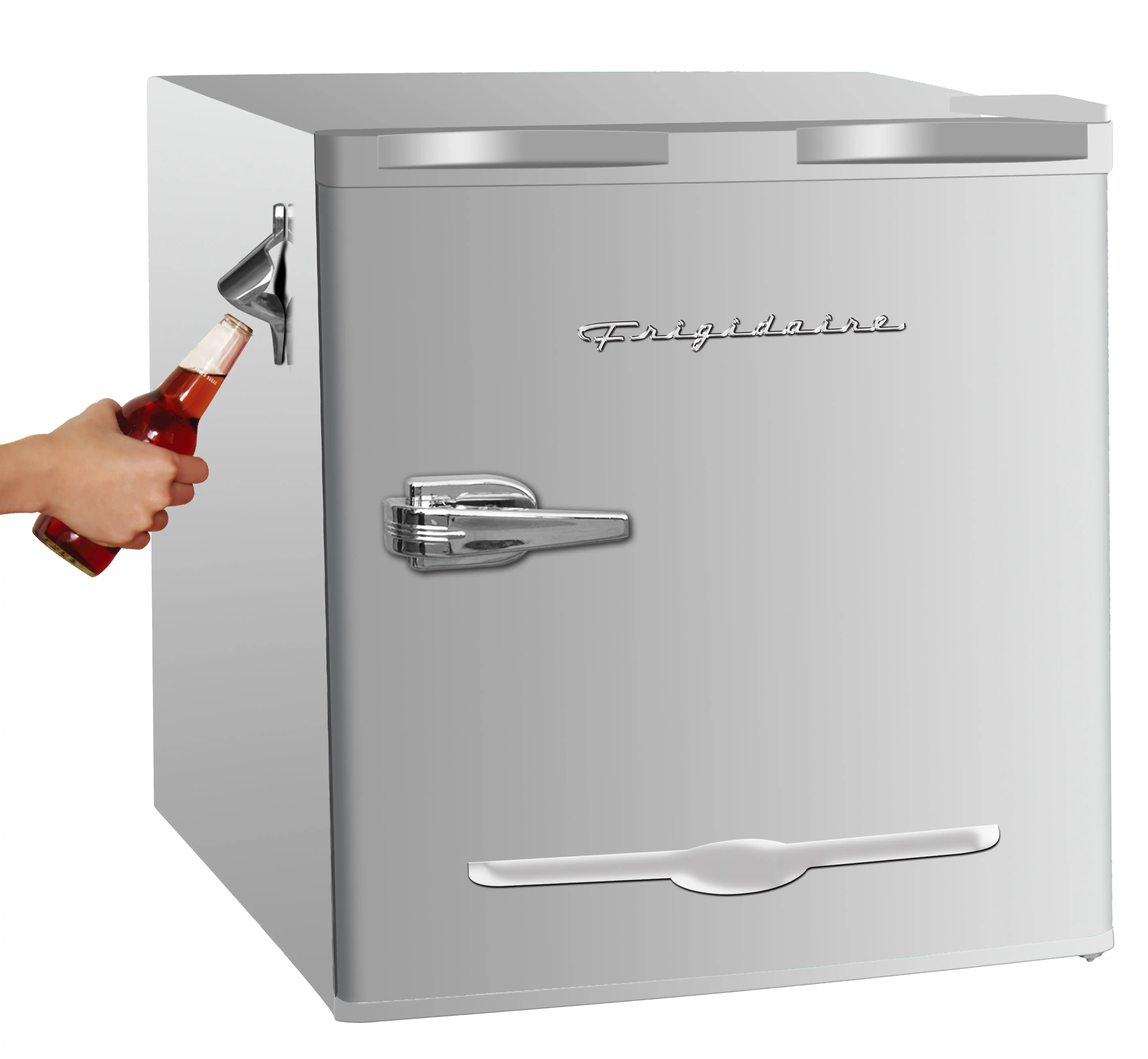 

Frigidaire 1.6 Cu Ft Retro Mini Fridge with Side Bottle Opener, Moonbeam