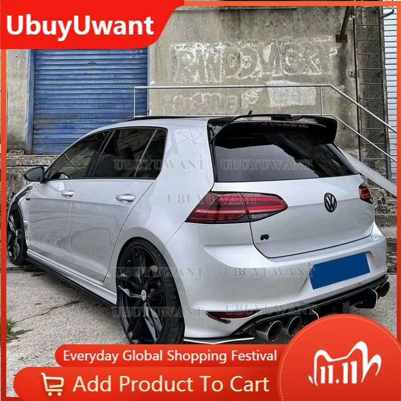 

Oettinger Style Roof Spoiler For Volkswagen Golf MK7 7.5 GTI R R Line GTD ABS Rear Spoiler Aleron Golf 7 2013 - 2020
