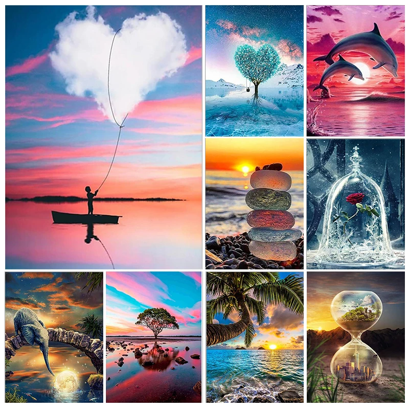 

YOUQU 5D DIY landscape diamond painting beautiful landscape diamond embroidery mosaic rhinestone picture home decoration