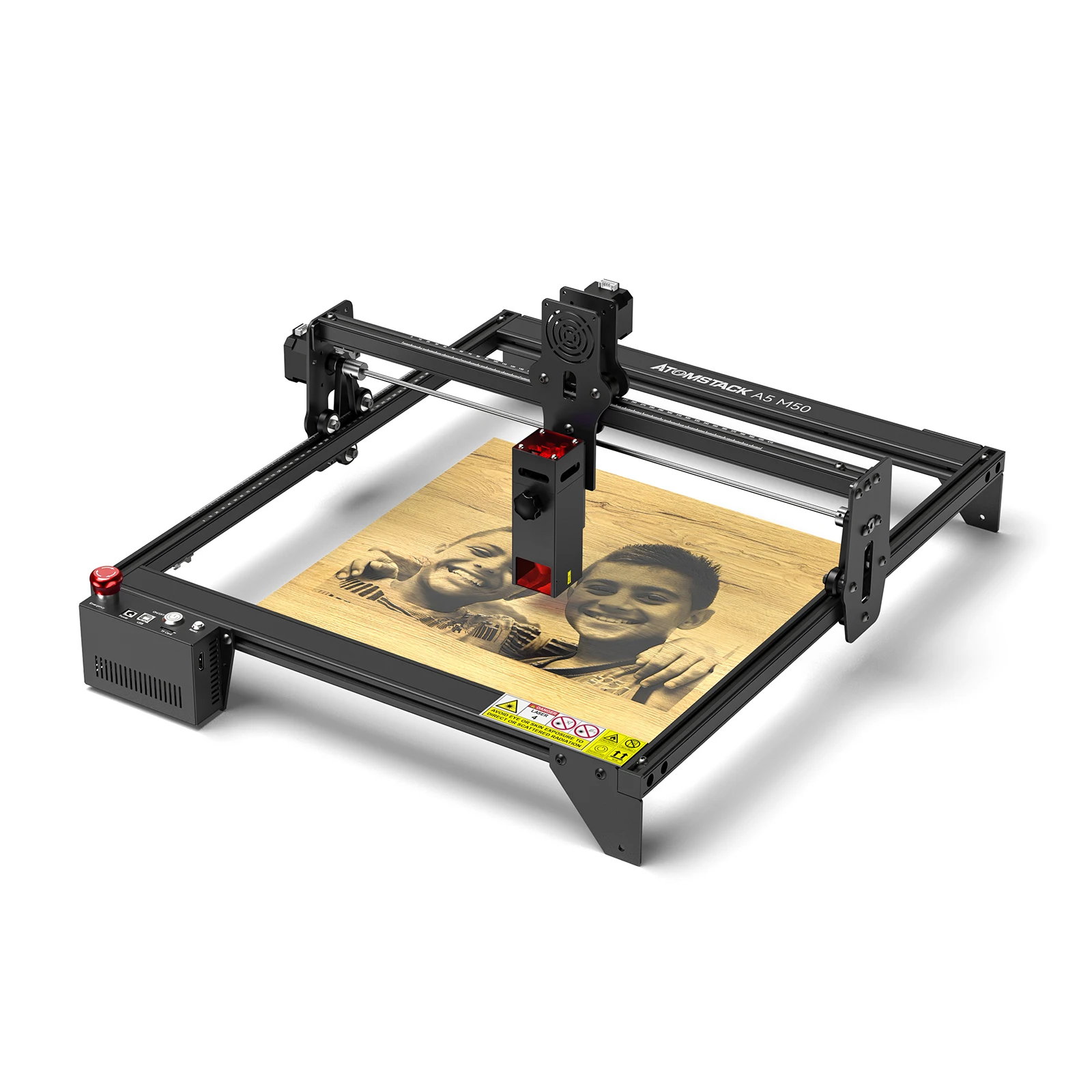 ATOMSTACK A5 M50 CNC Laser Engraving Machine 40W CO₂ Laser Engraver 410x400mm DIY Woodwork Logo Mark Printer Cutter