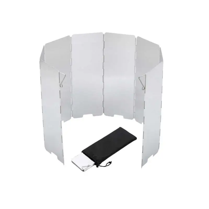 

Portable Stove Windscreen Outdoor 8 Plates Camping Stove Windshield For Hiking Backpacking Cookware For Picnic Barbecue