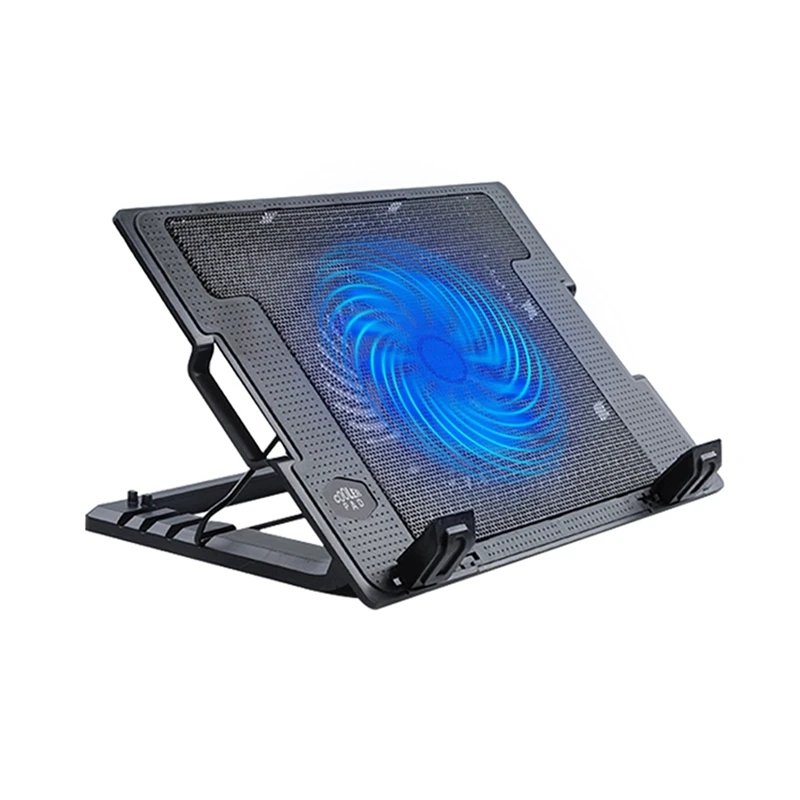 Laptop Cooling Pad, Laptop Cooler Portable 2 USB Ports,Notebook Cooler Cooling Pad Stand Chill Mat With Blue LED Fans Laptop Cooling Pad, Laptop Cooler Portable 2 USB Ports,Notebook Cooler Cooling Pad Stand Chill Mat With Blue LED Fans