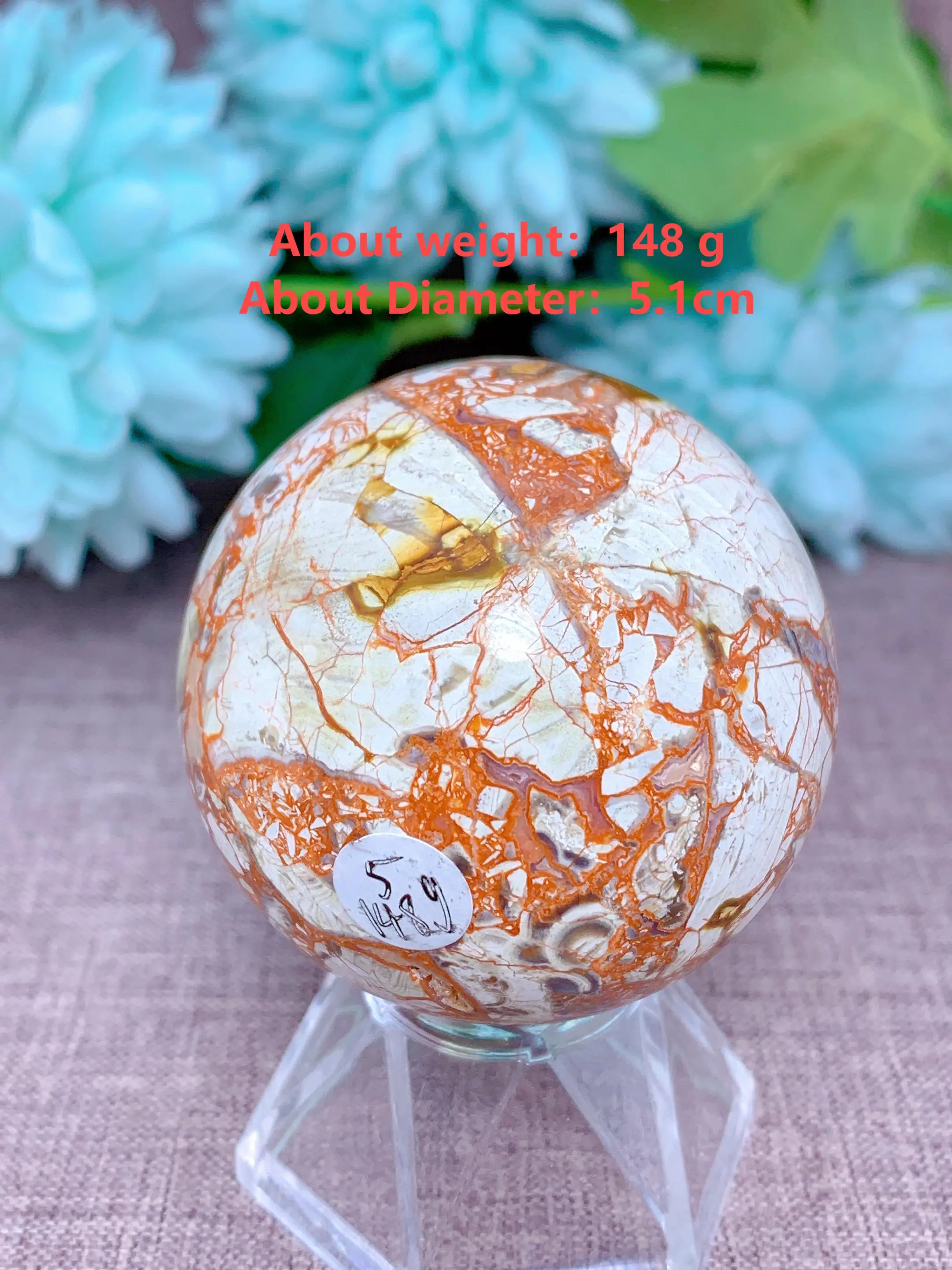 

Оранжевый полированный агат, энергетический шар