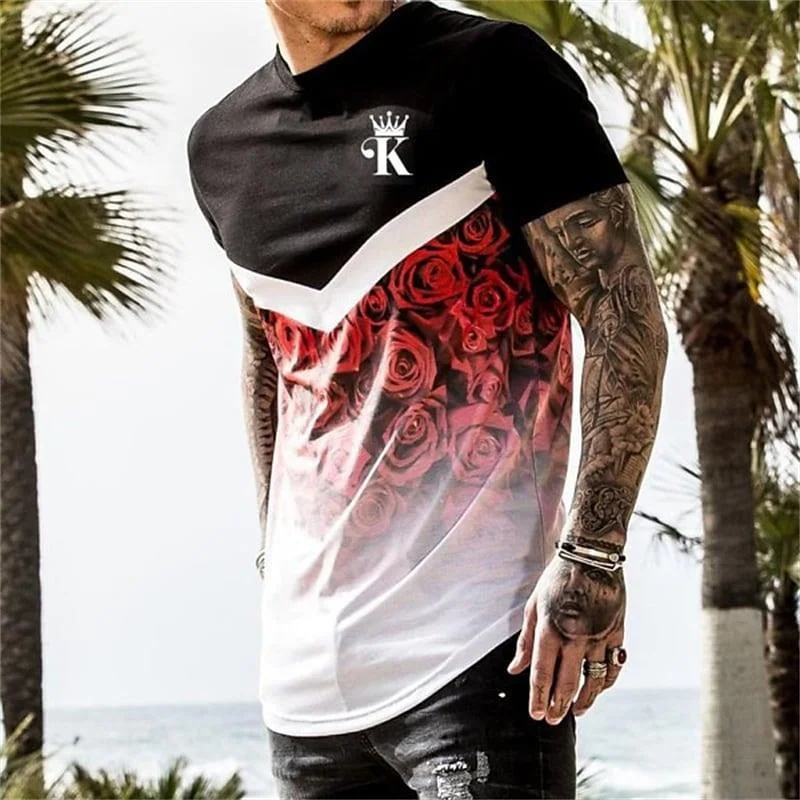 

Men's T-shirt Retro Classic O-Neck Oversized Short Sleeve Sports Fitness Simple Style T Shirt Men Streetwear Clothing Top