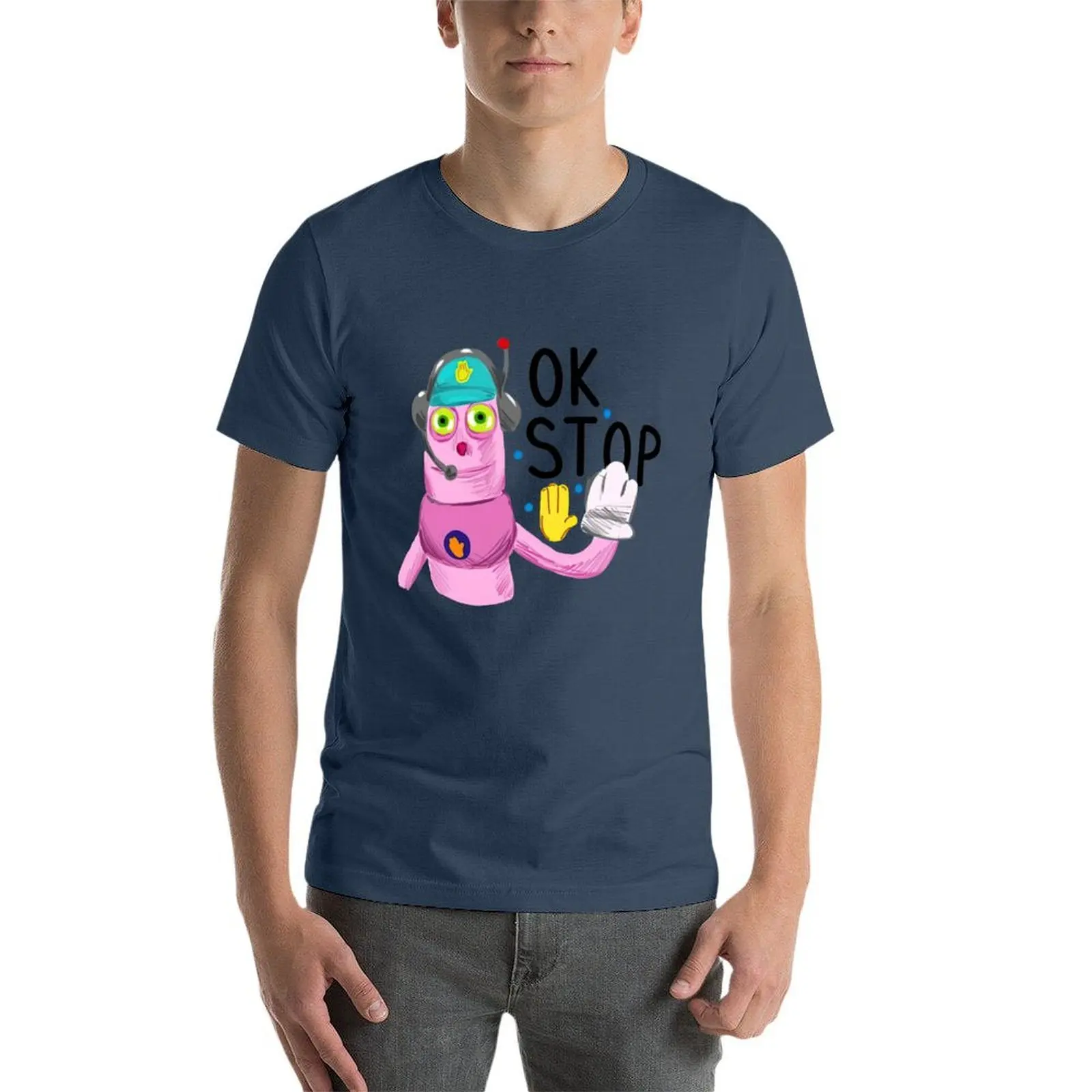 Фото DHMIS ok stop футболка мужская футболка с рисунком незаменимая футболка футболка №4