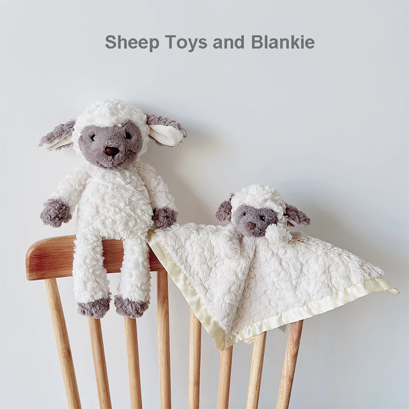

Baby Soft White Sheep Plush Toys Cute Stuffed Animal Lamb Appease Doll for Boy Girls Sleeping Mate Newborn Gifts