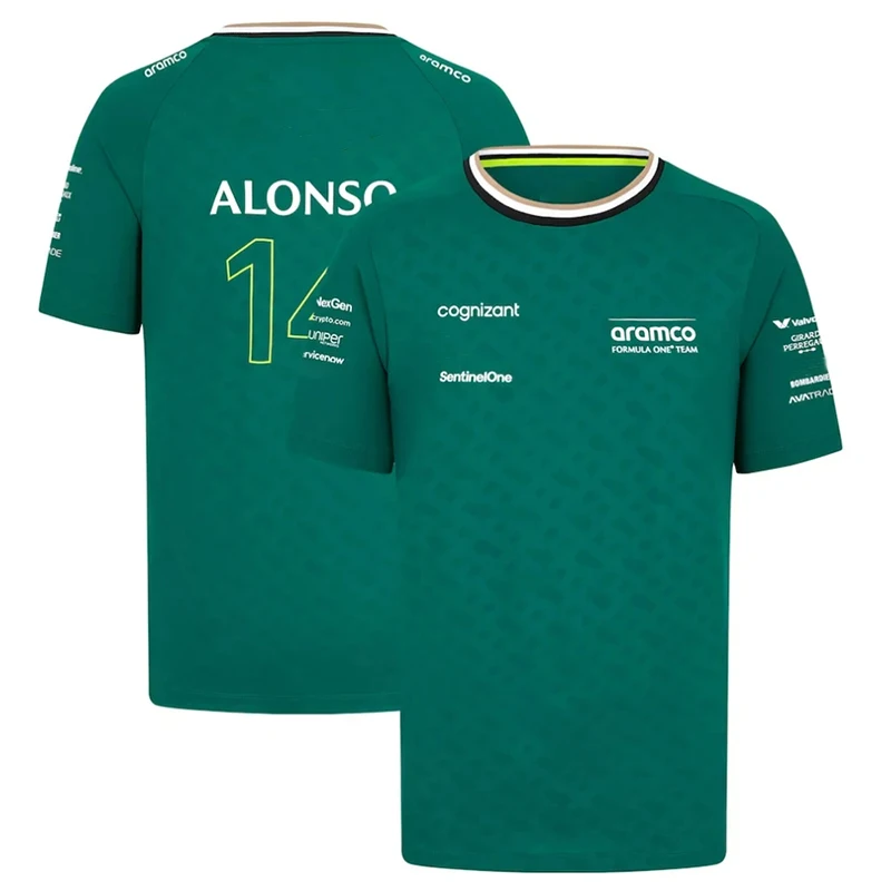Горячие футболки Aston Martin 2024 F1 Team Spanish Racing Driver Fernando Alonso 14 And Stroll 18 горячая распродажа