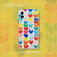 funda coque for iphone 13 11 12 pro max case heart style for iphone x xs max 7 8 plus case soft tpu camera protective cover