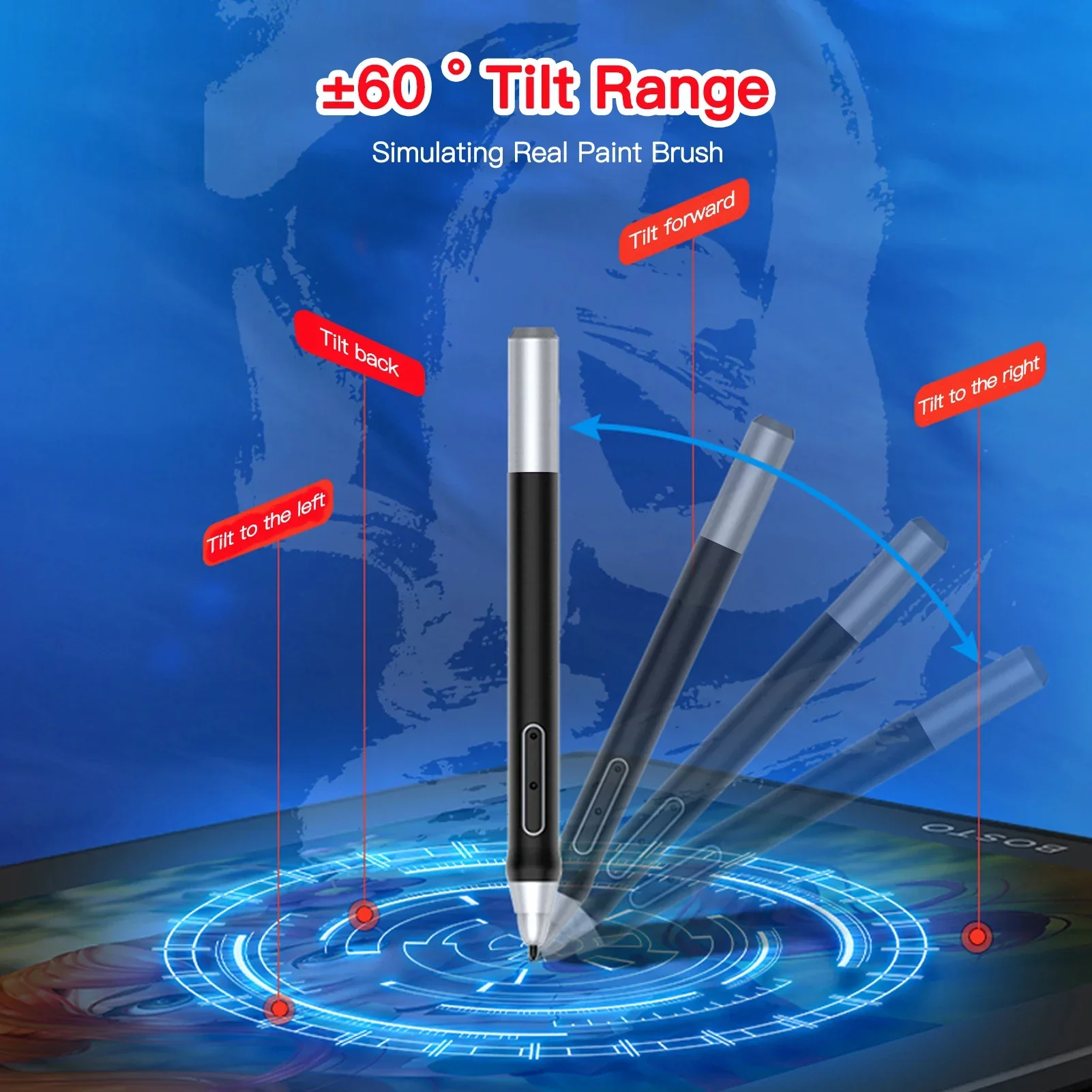 BOSTO 16HD Pro Портативный 15 6-дюймовый H-IPS ЖК-графический планшет для рисования